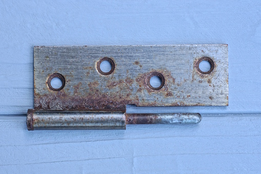 Close up of a Weathered Steel Girder with Nuts and Bolts
