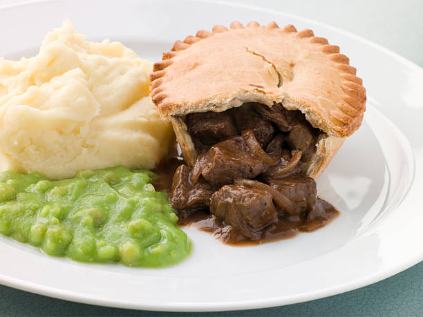 Steak Pie Mash and Mushy Peas