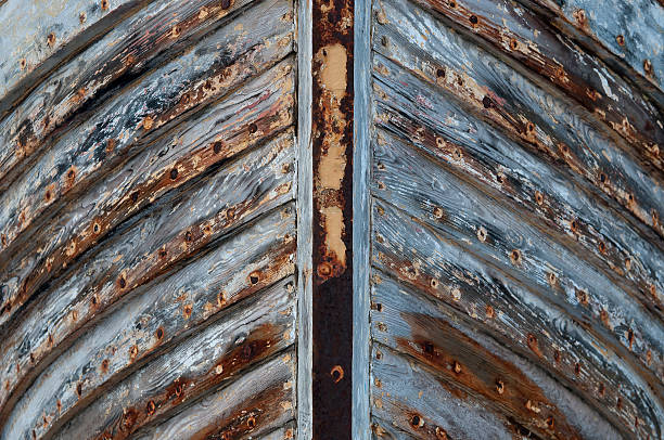 istock Bow of a wooden boat 177306026
