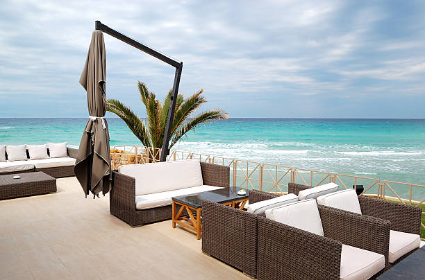 istock Sea view terrace by a beach 177307020