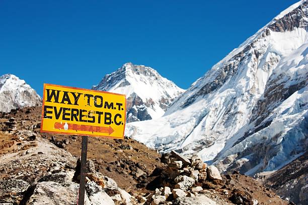 istock signpost way to mount everest b.c. and himalayan panorama 177307078