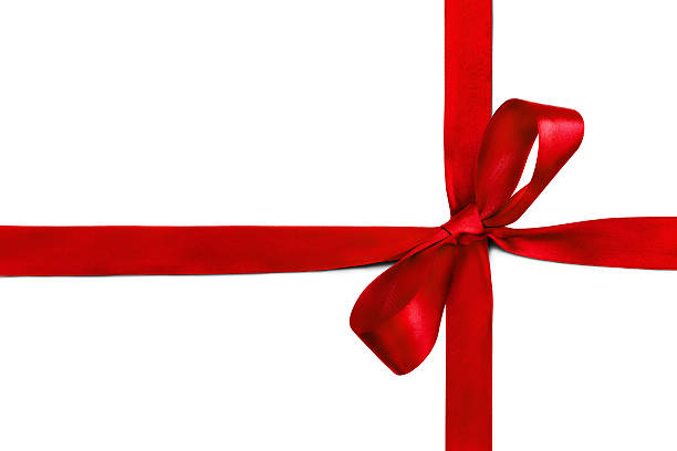 istock Red ribbon and bow isolated on white background 177307410