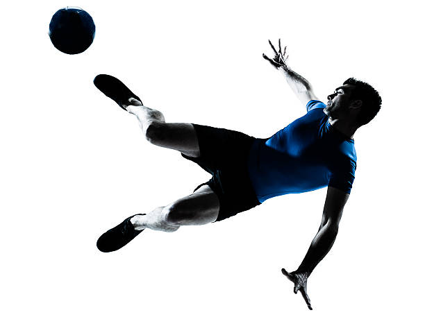 istock man soccer football player flying kicking 177307623