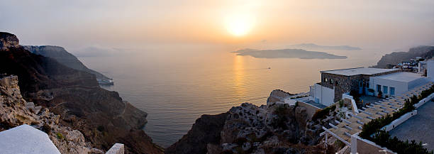Santorini Sunset stock photo