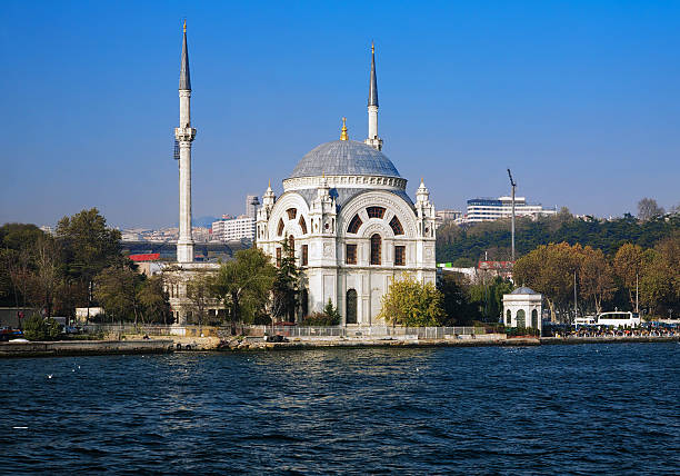istock Dolmabahce mosque at the coast of Bosphorus in Istanbul 177308280