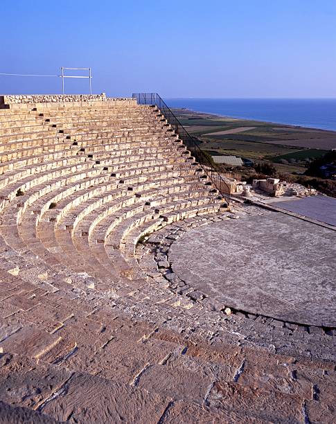 gréco-romain de kourion, théâtre, chypre. - greco roman photos photos et images de collection