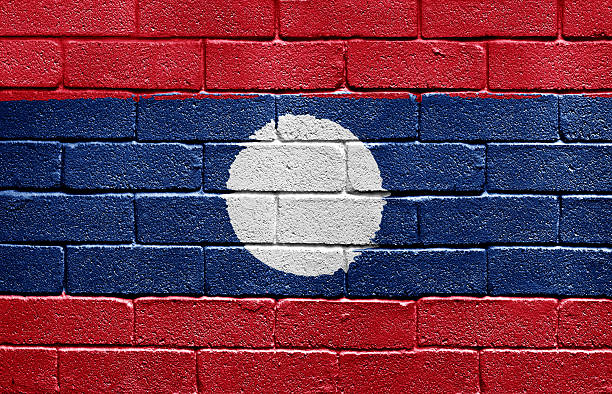 istock Flag of Laos on brick wall 177308974