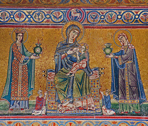 istock Rome - mosaic of holy Mary from chruch 177309020