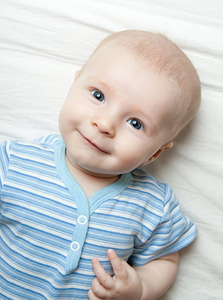 istock Happy baby on the sheet 177309398