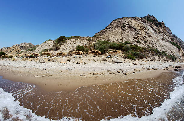 istock coast with beach and rock on island Zakynthos 177309441