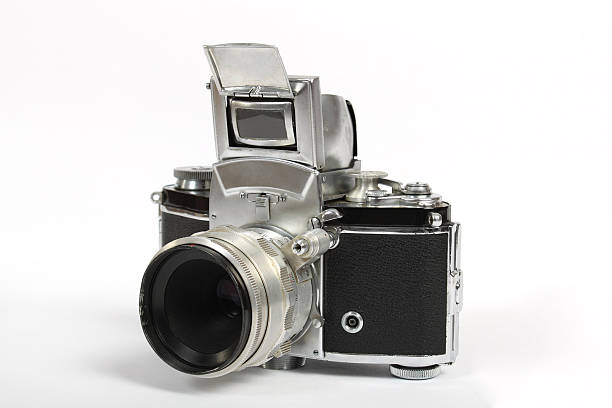 istock retro old vintage analog photo camera on white 177310033