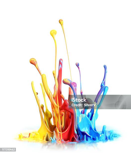 Paint Splash Stockfoto und mehr Bilder von Abstrakt - Abstrakt, Blau, Bunt - Farbton