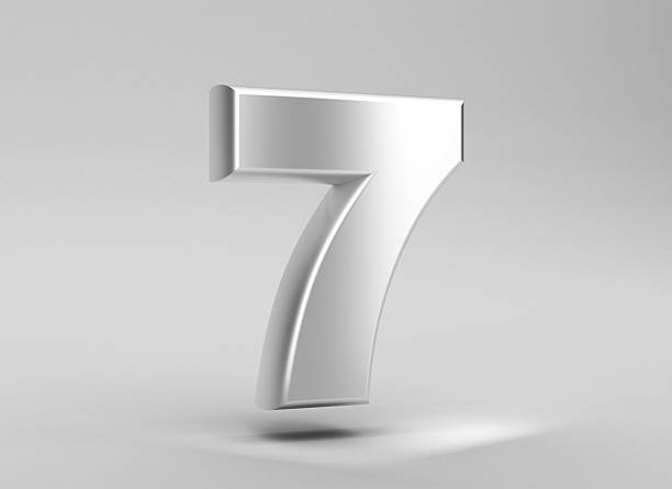 istock number 7 aluminum iron on grey background 177311079