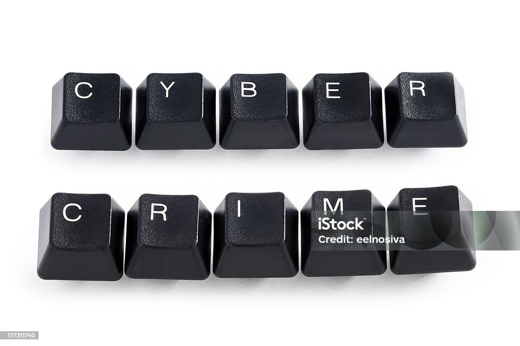 cyber crime computer keys spelling cyber crime Allegory Painting Stock Photo