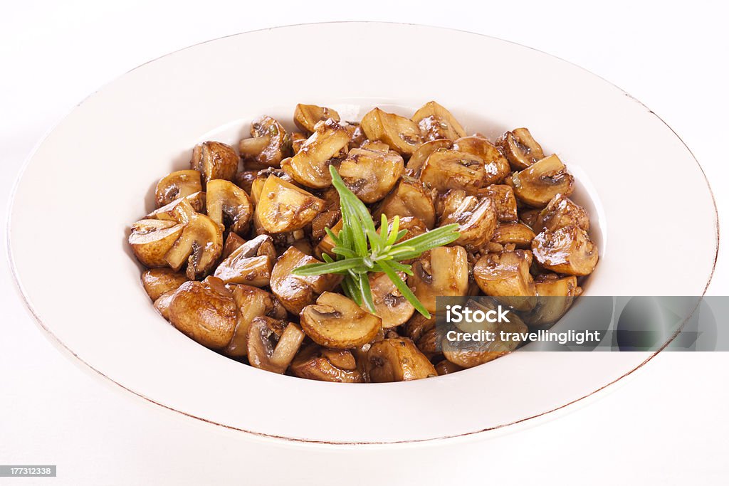 Marinated Mushrooms "Mushrooms marinated with balsamic vinegar, extra virgin olive oil, garlic and rosemary." Balsamic Vinegar Stock Photo