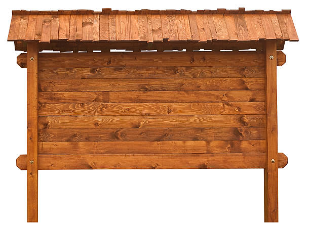 istock Wooden sign on the white background 177312611
