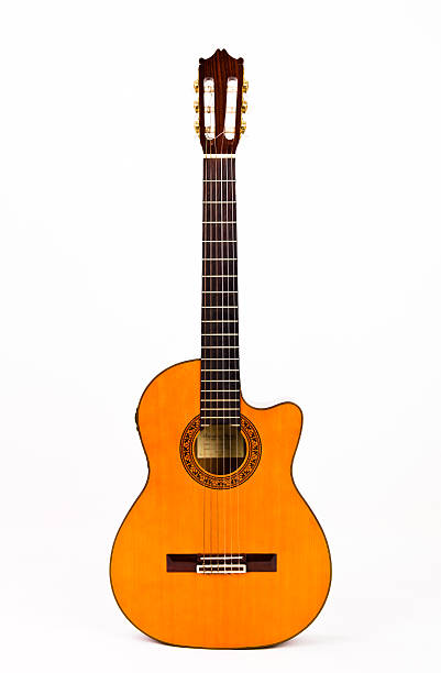 istock acoustic guitar in front of white background Image 177312706
