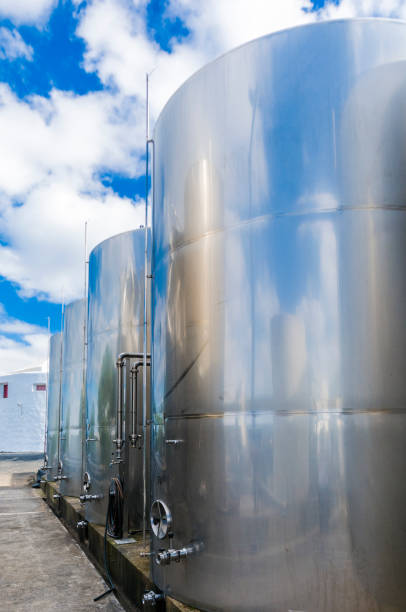 istock Stainless steel fermenting vats at a vineyard. 1773134037