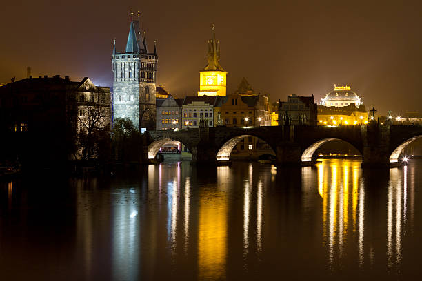istock Charles Bridge at Night, Prague, Czech Republic 177313644