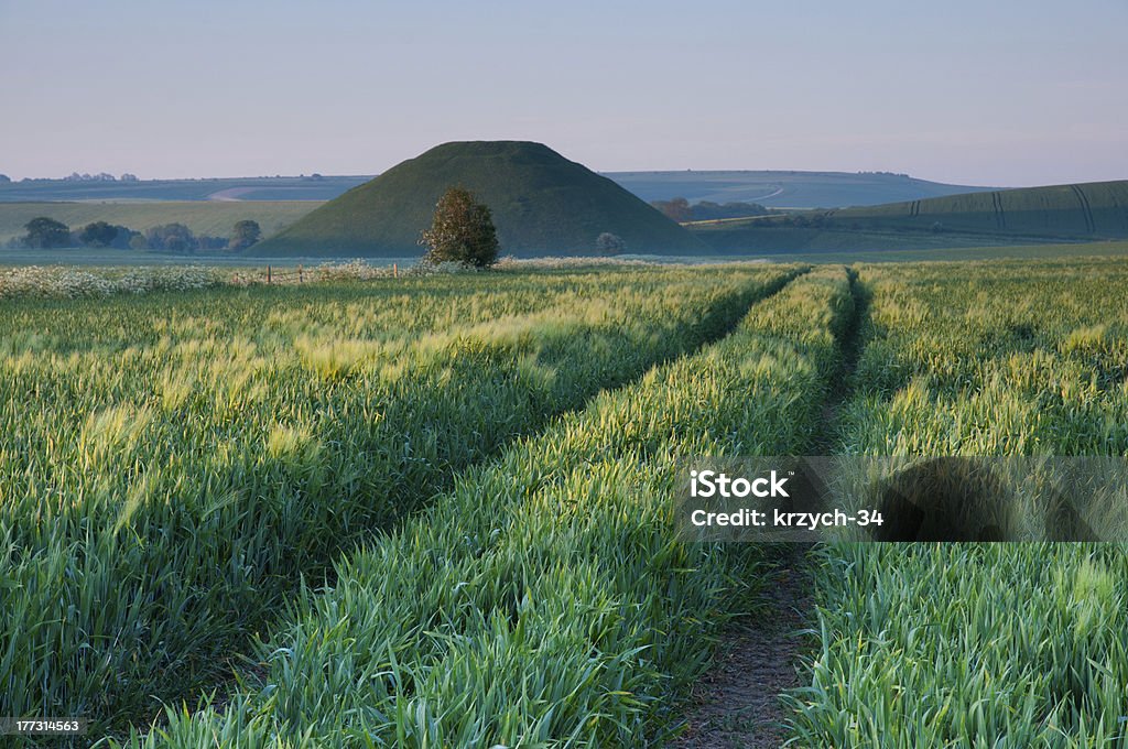 Silbury Hill Silbury Hill near Avebury and Stonehenge in Wiltshire. Marlborough - England Stock Photo