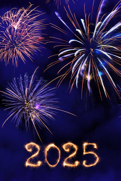 istock Sparkling New Year 2025 with fireworks 1773160739