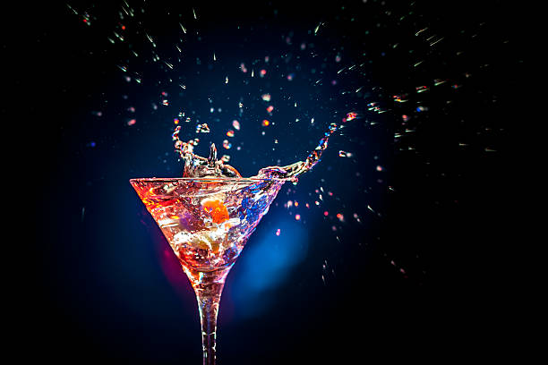 istock Colorful cocktail splashing in the air 177316085