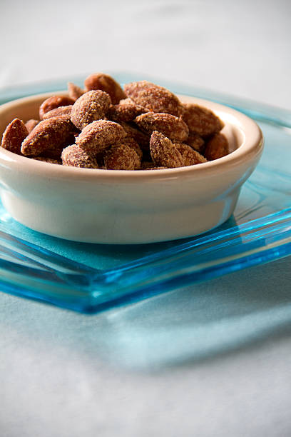 Spiced Almonds stock photo