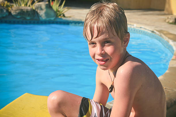 istock Boy Sitting by pool in Cabarete, Dominican Republic 177316224