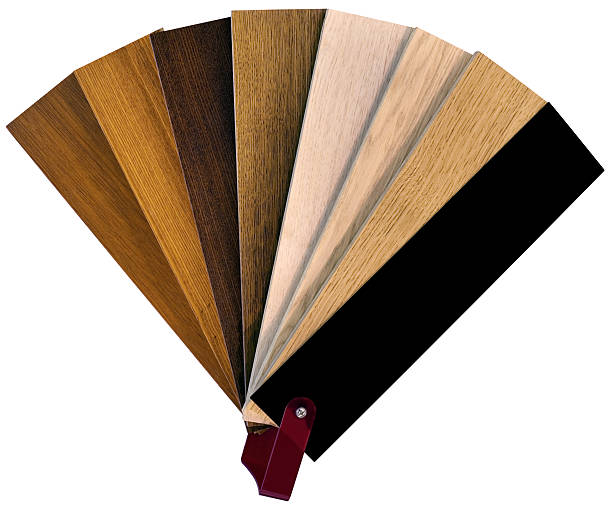 Wooden Swatch Wooden Color Swatch Fan Isolated with Clipping Paths floor fan stock pictures, royalty-free photos & images