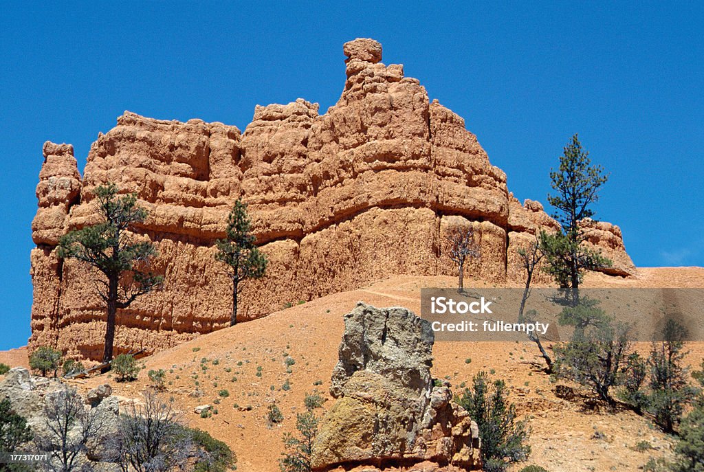 Red Canyon in Utah, USA "Red rocks of red canyon on blue sky in Utah, near city of Panguitch. USA" Blue Stock Photo