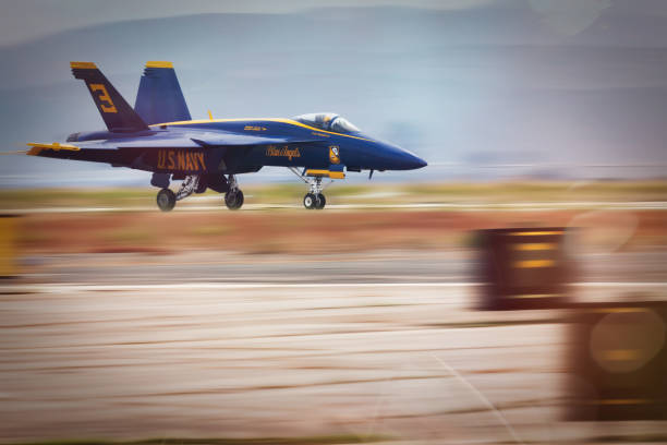 number three landing - blue angels imagens e fotografias de stock