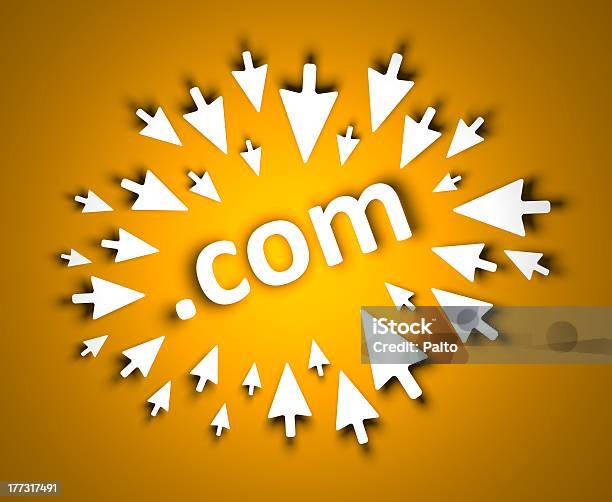 Internet Connection Metaphor Stock Photo - Download Image Now - .com, Announcement Message, Arrow Symbol