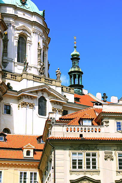 istock Beautiful Prague temple on blue sky background 177318014