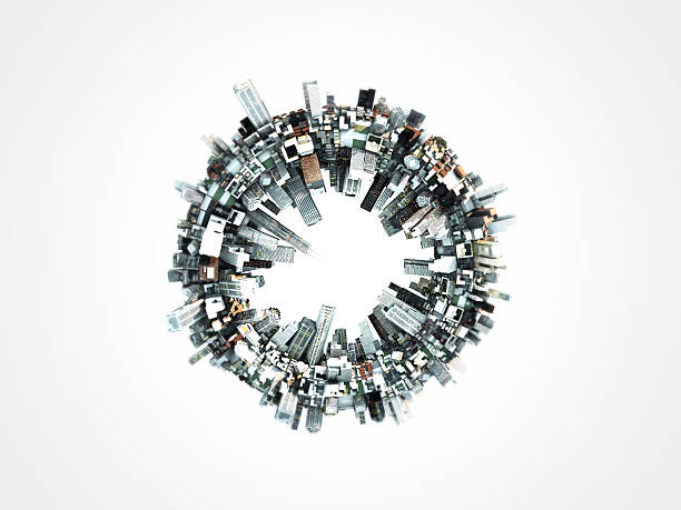 istock futuristc city around a ring 177318467