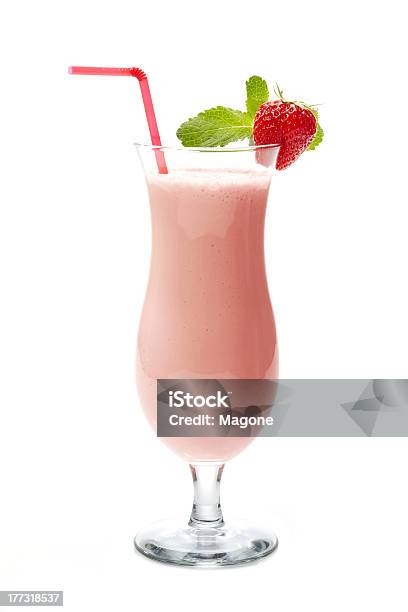 Strawberry Smoothie Stock Photo - Download Image Now - Berry Fruit, Close-up, Cocktail