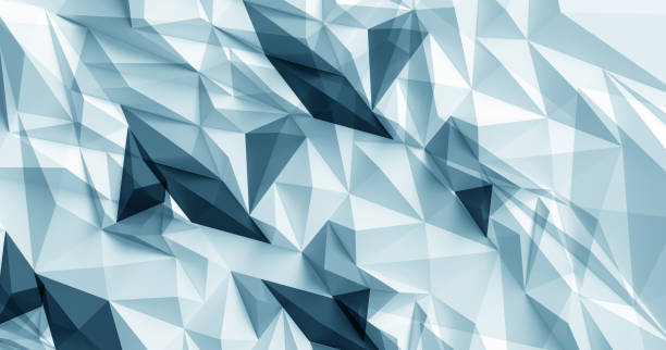Abstract background of polygons on white background.Blue White Background