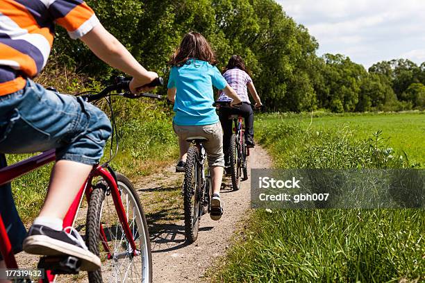 Familie Radfahren Im Ländlichen Landschaft Stockfoto und mehr Bilder von 12-13 Jahre - 12-13 Jahre, 14-15 Jahre, 40-44 Jahre