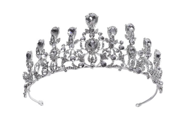 istock Beautiful silver tiara with diamonds isolated on white 1773198452