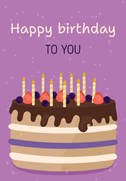 Birthday card with cake Birthday card with cake birthday card carnival invitation greeting card stock illustrations
