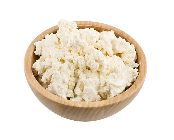 istock Fresh cottage cheese in wooden bowl 177320147