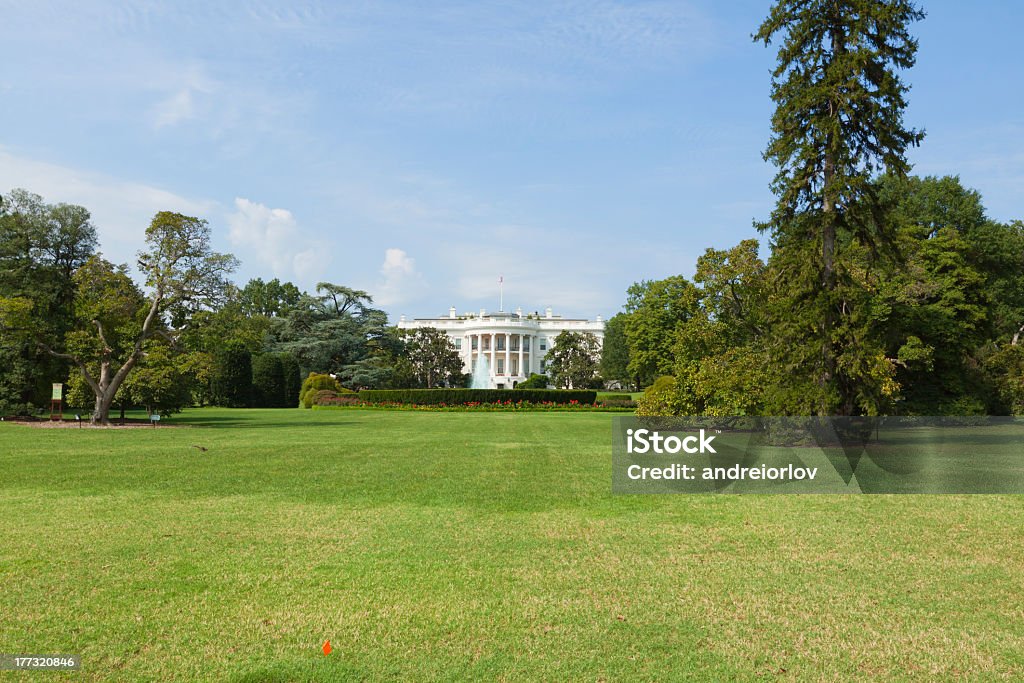 White House front lawn White House in Washington, DC Architecture Stock Photo