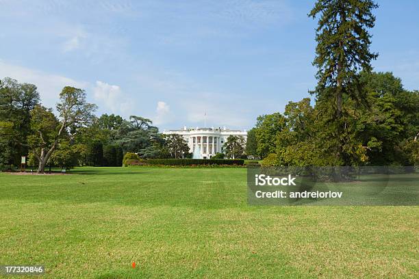 White House Front Lawn Stock Photo - Download Image Now - Architecture, Authority, Building Exterior