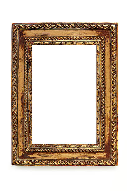 istock Gilded Shabby Chic Picture Frame over White 177321200
