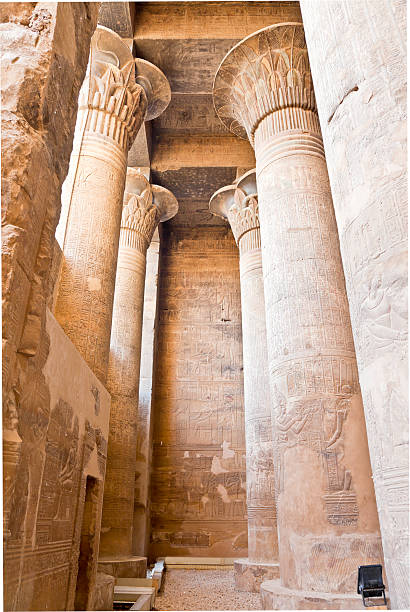 säule im tempel von esna, ägypten - esna stock-fotos und bilder