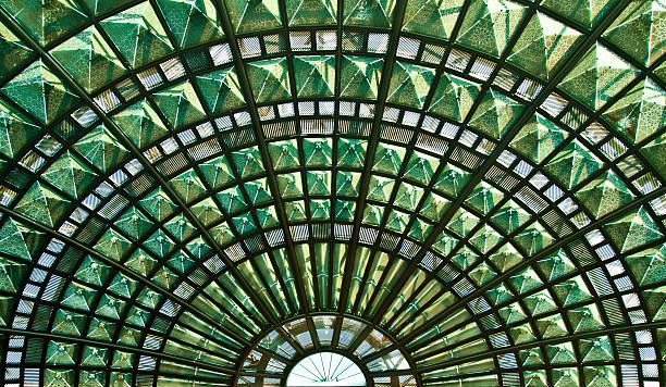 istock stained glass skylight dome shot from inside the building 177322089