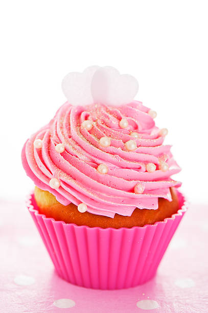 Pink cupcake stock photo