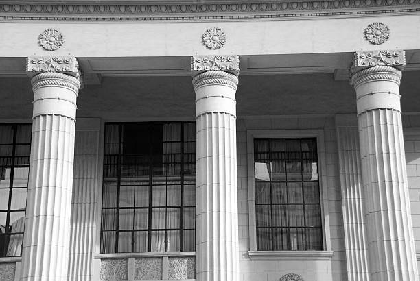 istock Roman column of classical style building 177322663