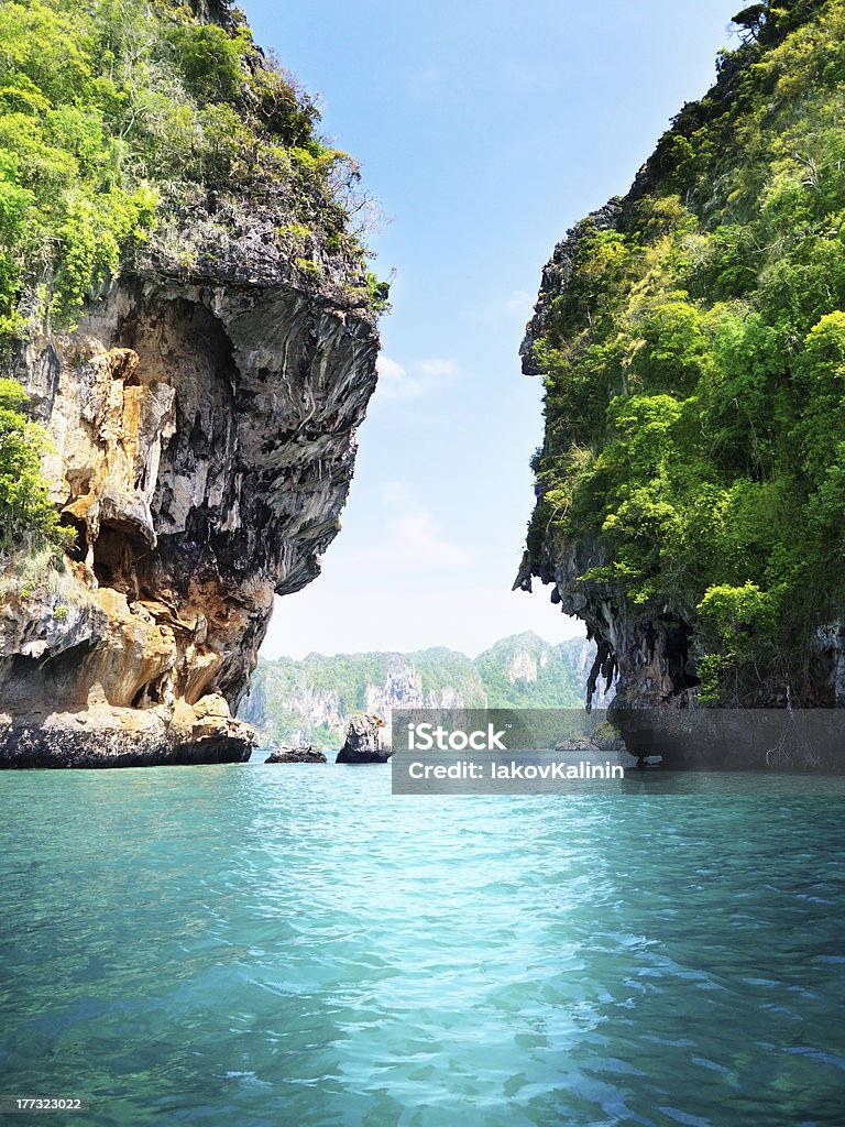 rocks and sea in Krabi Thailand Asia Stock Photo