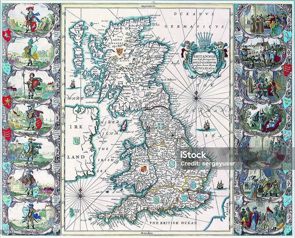 Grã-Bretanha - Royalty-free Mapa Foto de stock