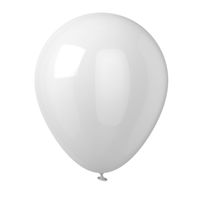 Balloon isolated on white background.